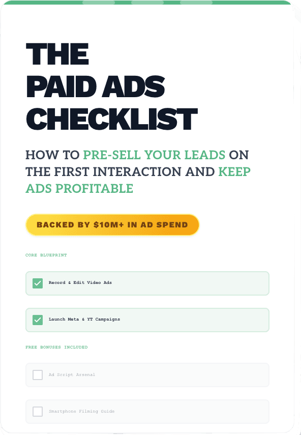 Free Paid Ads Checklist: That Pre-Sells Your Leads