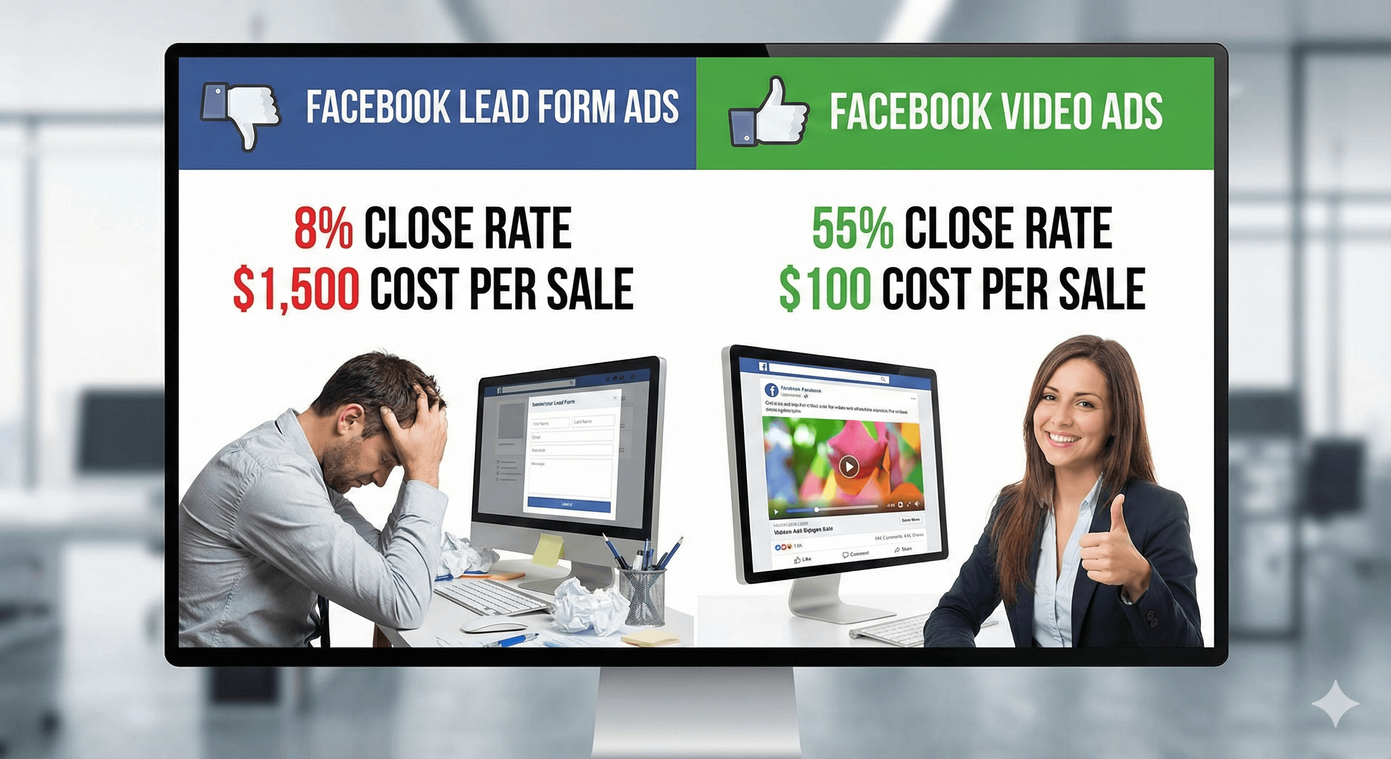 Facebook lead generation comparison: lead forms vs video ads