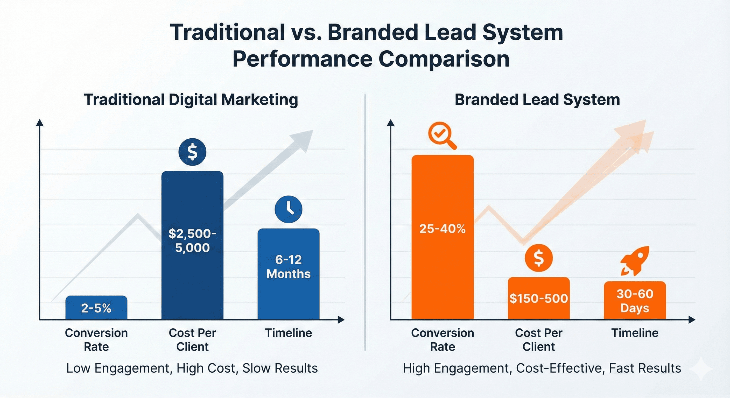 Comparison of traditional vs branded digital marketing metrics